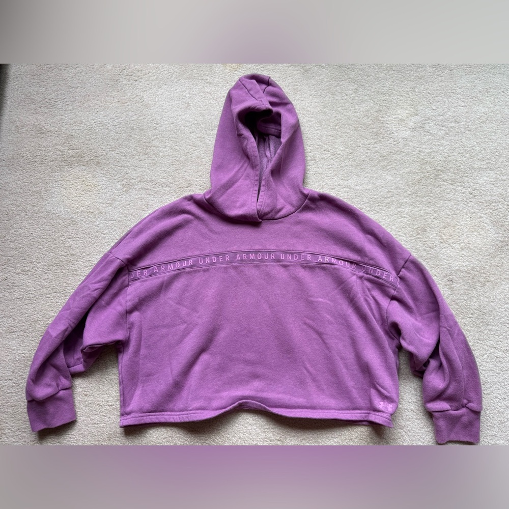 Under Armour Women's Cropped Purple Hoodie